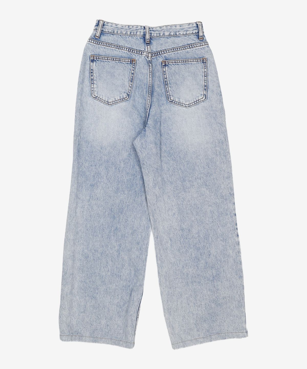 미쏘(MIXXO) 밑단 옆슬릿 구제 롱와이드핏 데님 MIWTJD434J 26