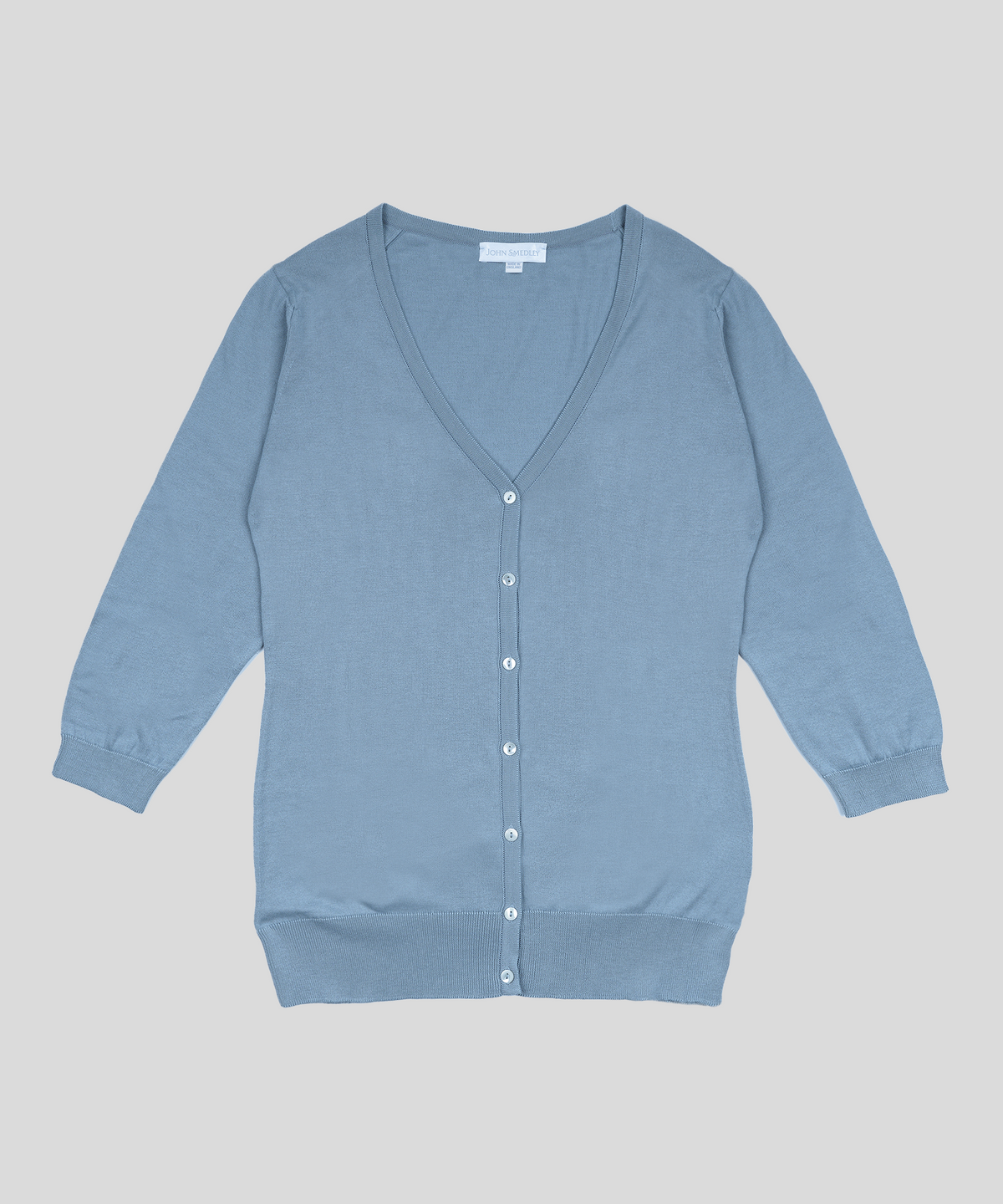 존 스메들리(JOHN SMEDLEY) MAIDA Classic V-Neck Cardigan Sea Island Cotton Knit Heritage 10 Colors