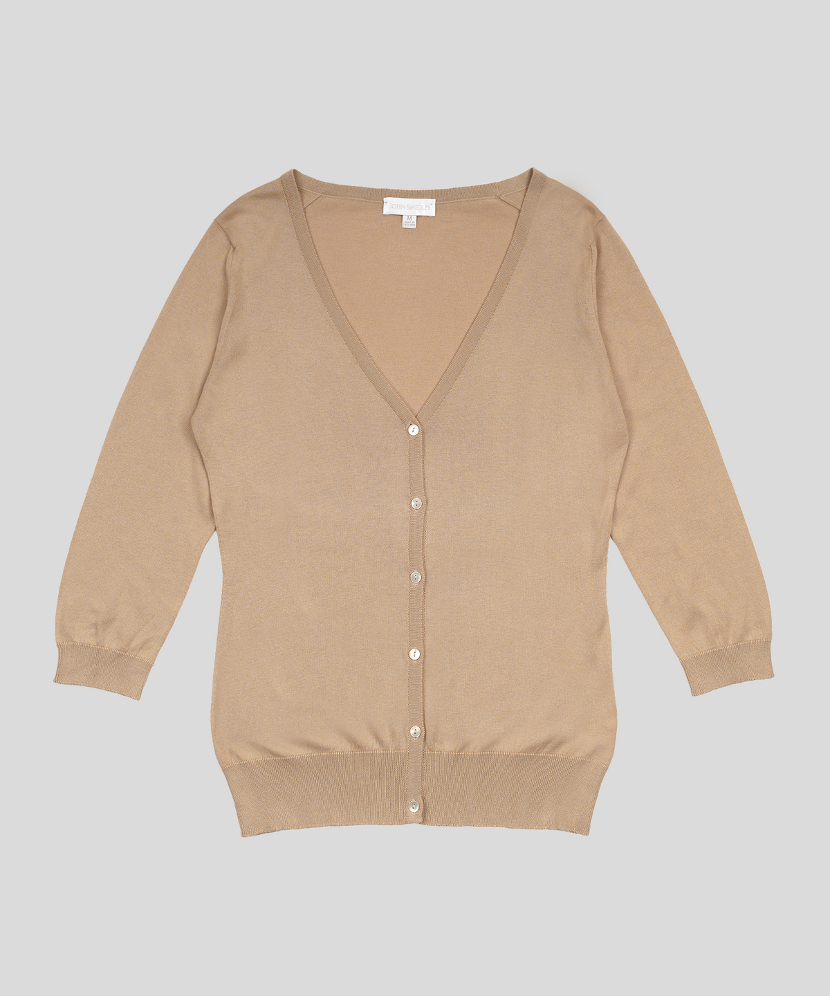 존 스메들리(JOHN SMEDLEY) MAIDA Classic V-Neck Cardigan Sea Island Cotton Knit Heritage 10 Colors