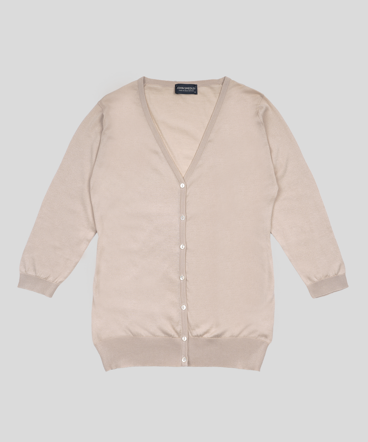 존 스메들리(JOHN SMEDLEY) MAIDA Classic V-Neck Cardigan Sea Island Cotton Knit Heritage 10 Colors