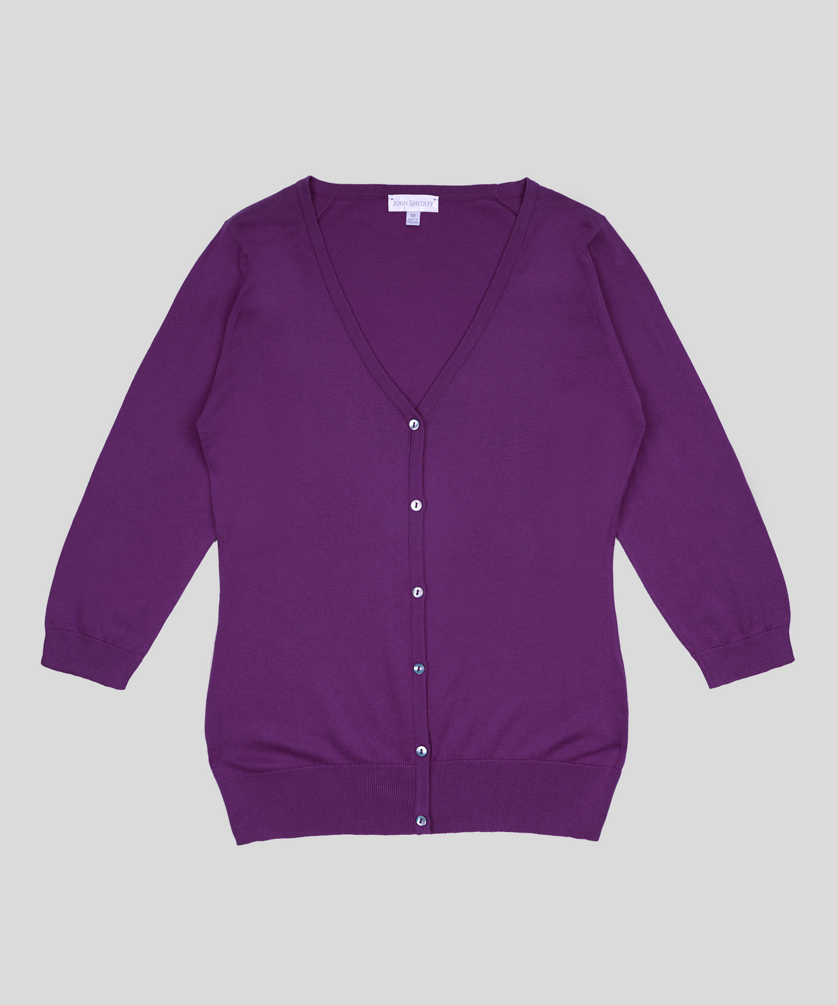존 스메들리(JOHN SMEDLEY) MAIDA Classic V-Neck Cardigan Sea Island Cotton Knit Heritage 10 Colors