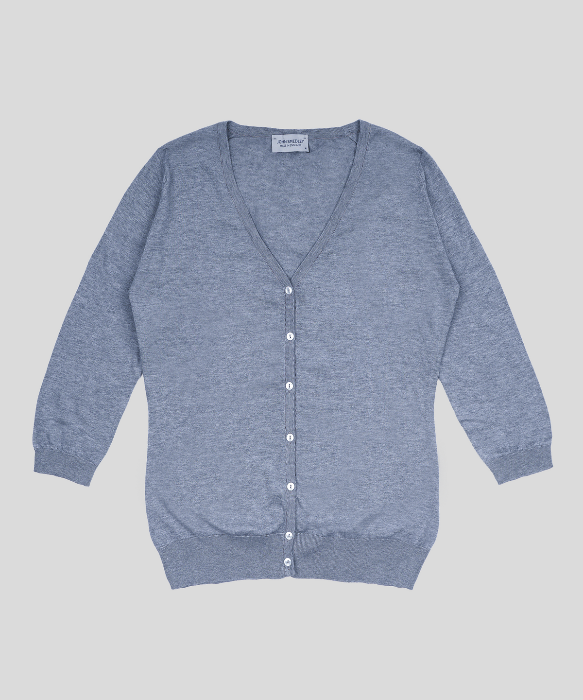 존 스메들리(JOHN SMEDLEY) MAIDA Classic V-Neck Cardigan Sea Island Cotton Knit Heritage 10 Colors