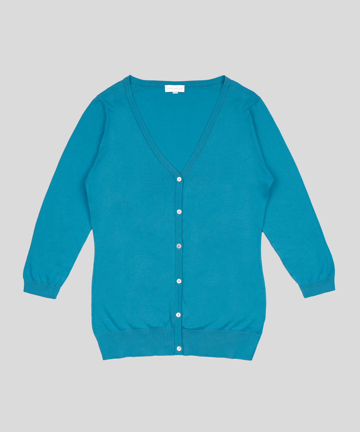 존 스메들리(JOHN SMEDLEY) MAIDA Classic V-Neck Cardigan Sea Island Cotton Knit Heritage 10 Colors