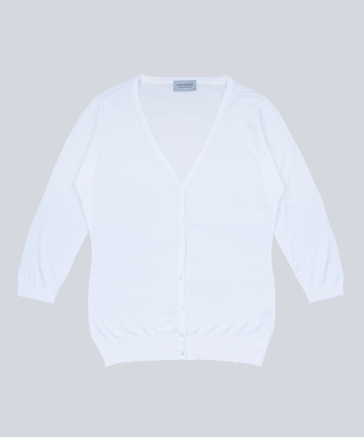존 스메들리(JOHN SMEDLEY) MAIDA Classic V-Neck Cardigan Sea Island Cotton Knit Heritage 10 Colors