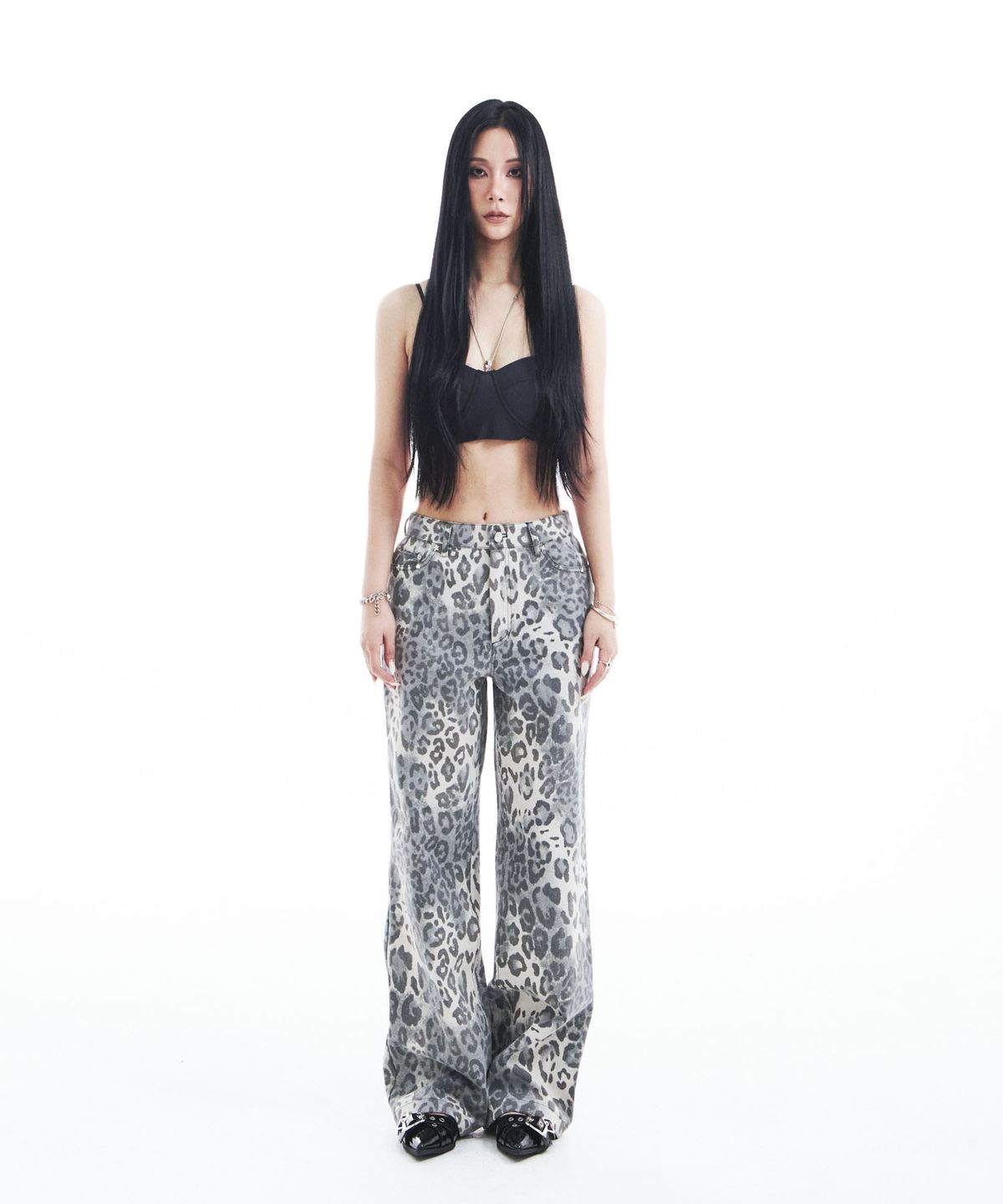 시데라(SIDERA) Pattern Wide Pants [Leopard]