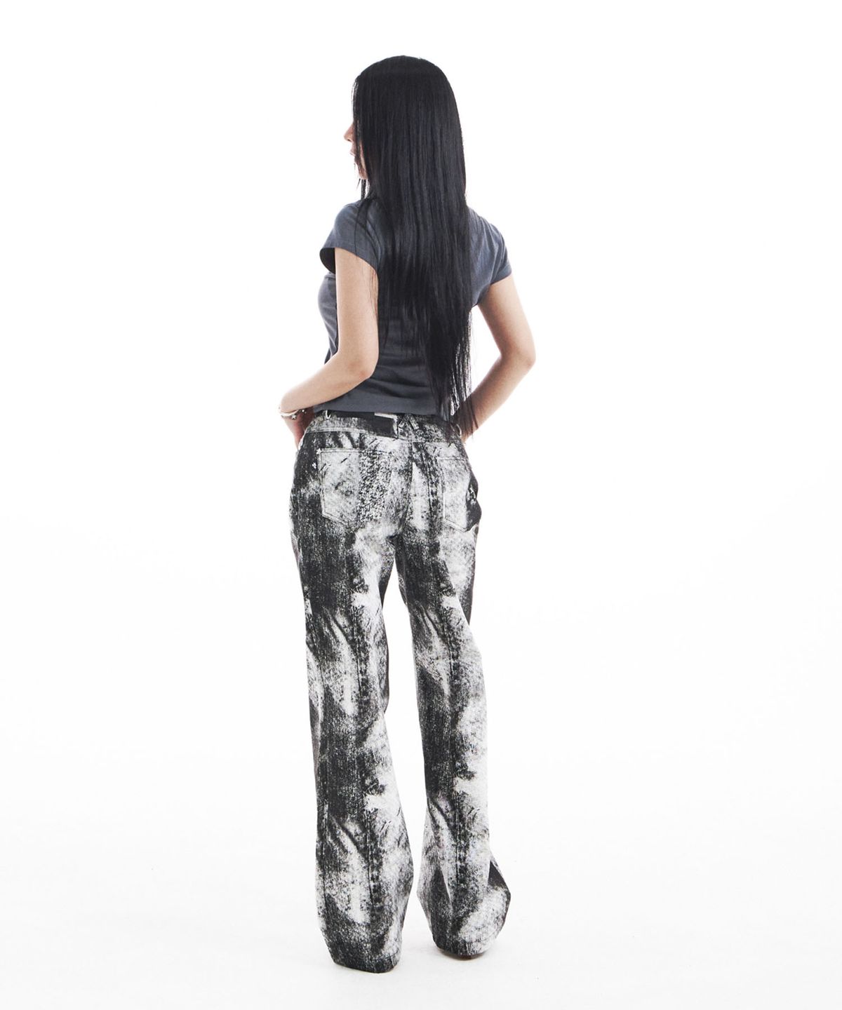 시데라(SIDERA) Pattern Wide Pants [Paint]