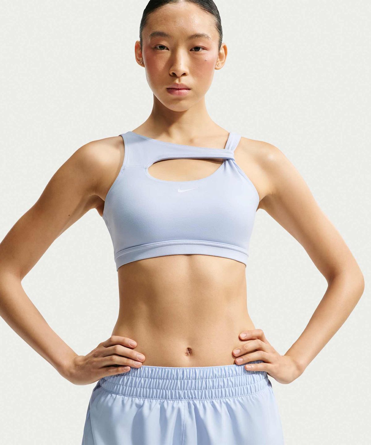 나이키(NIKE) 드라이 핏 원 미드라이즈 3인치 브리프 라인드 쇼츠 W - 하이드로젠 블루:화이트 / DX6011-409
