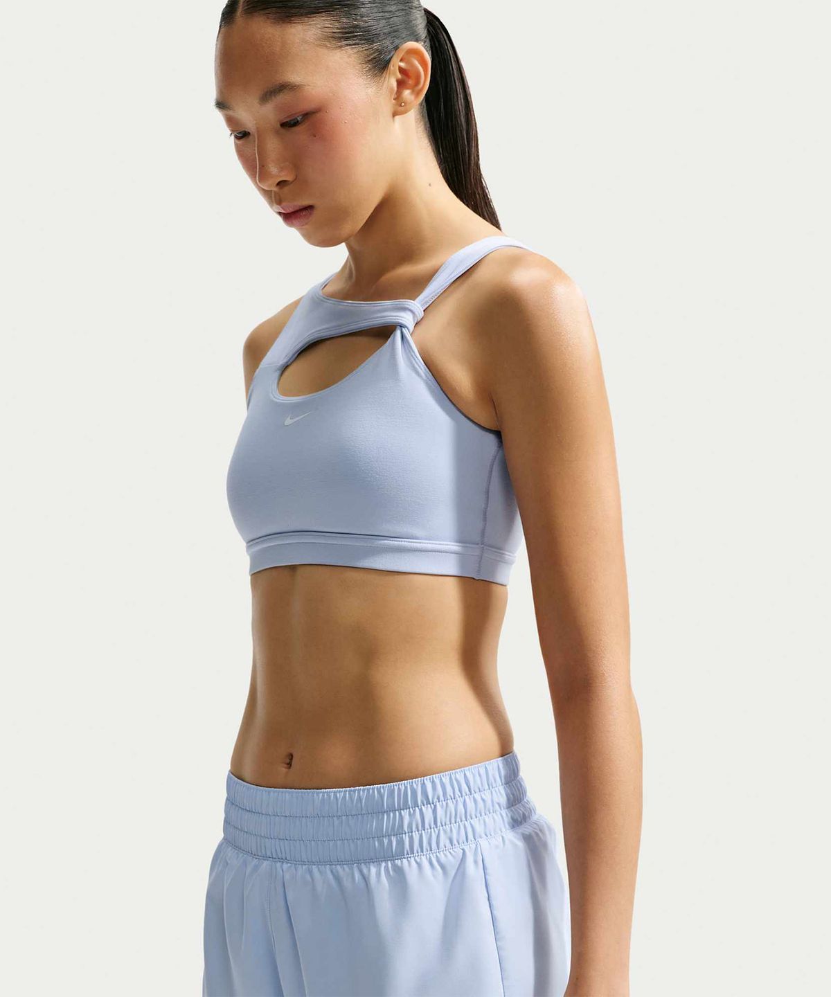 나이키(NIKE) 드라이 핏 원 미드라이즈 3인치 브리프 라인드 쇼츠 W - 하이드로젠 블루:화이트 / DX6011-409