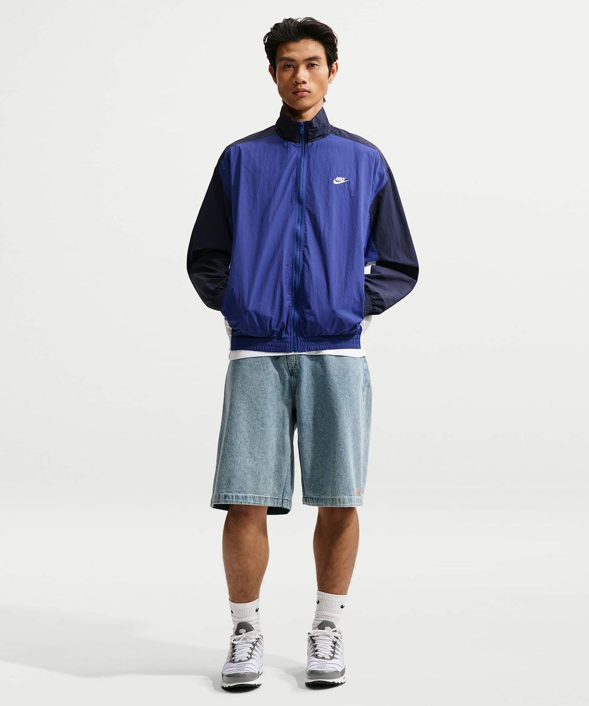 나이키(NIKE) 클럽 오버사이즈 우븐 트랙 재킷 M - 딥 로얄 블루:옵시디언:화이트 / HQ6110-455