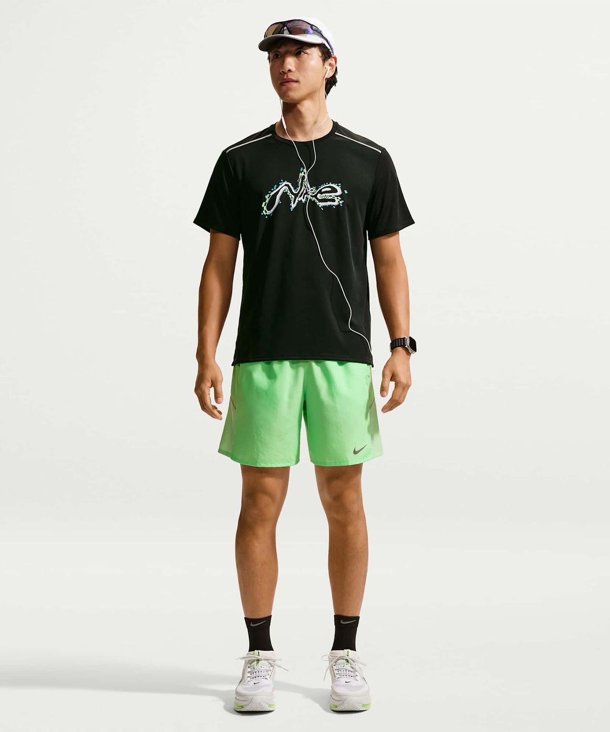 나이키(NIKE) 마일러 드라이 핏 반소매 러닝 탑 M - 블랙:화이트 / IM5235-011