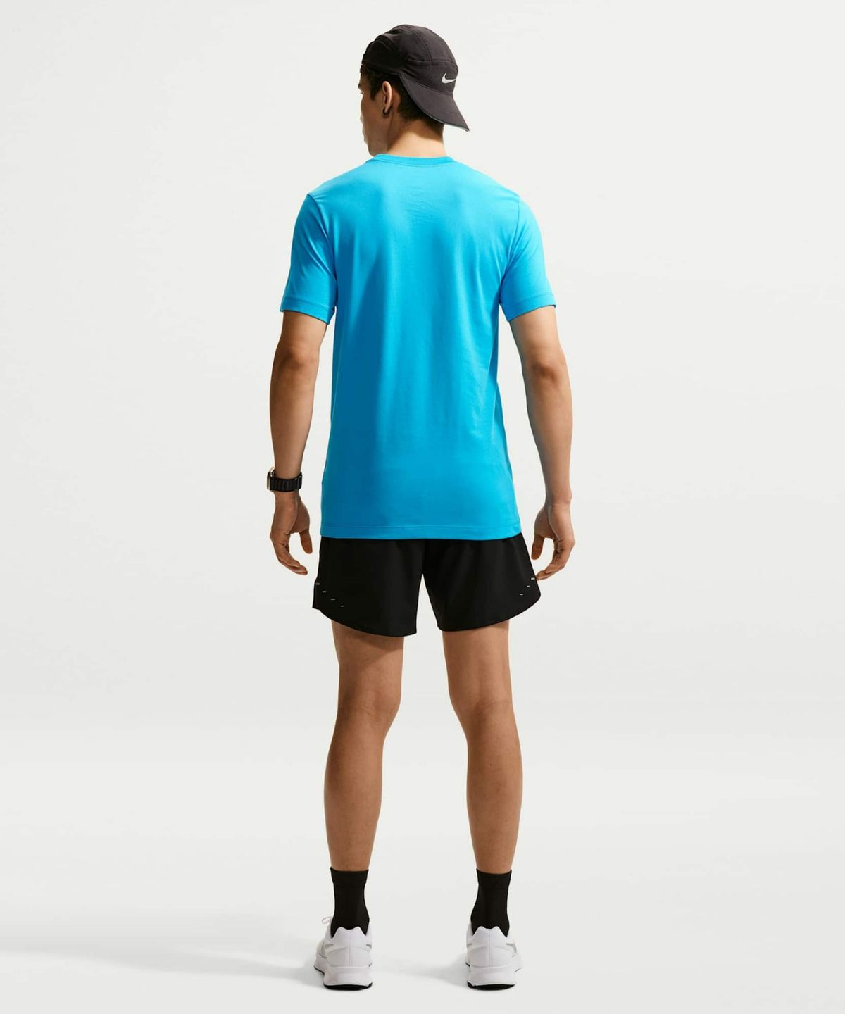 나이키(NIKE) 드라이 핏 러닝 티셔츠 M - 라이트 커런트 블루:화이트 / IM5318-418