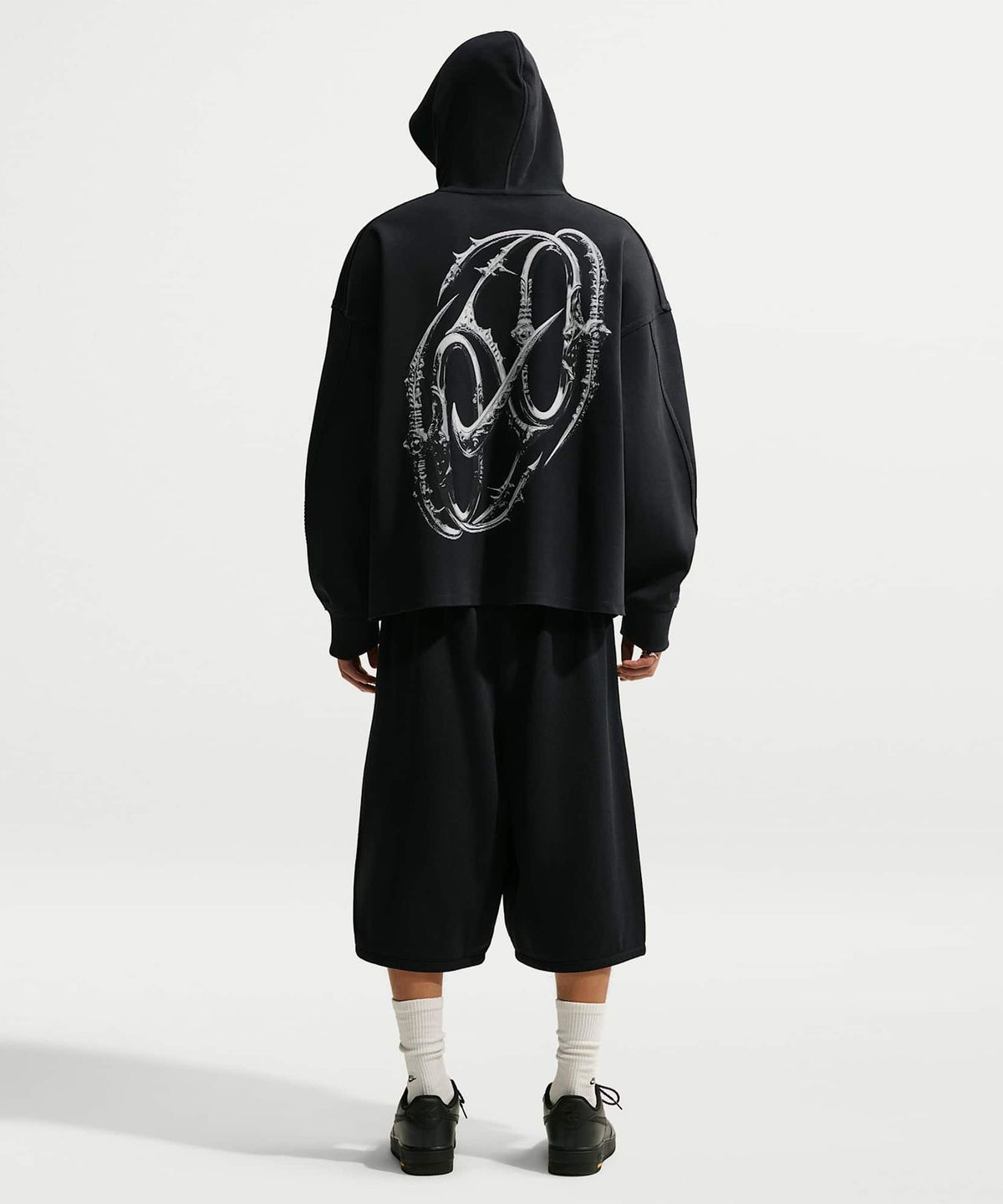 나이키(NIKE) 스포츠웨어 플리스 풀오버 후디 M - 블랙:아이스 실버 / IQ5876-010