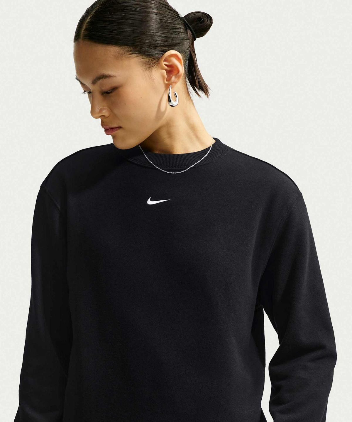 나이키(NIKE) 스튜디오 플리스 라이트웨이트 크루 W - 토탈 블랙:세일 / IM8113-001