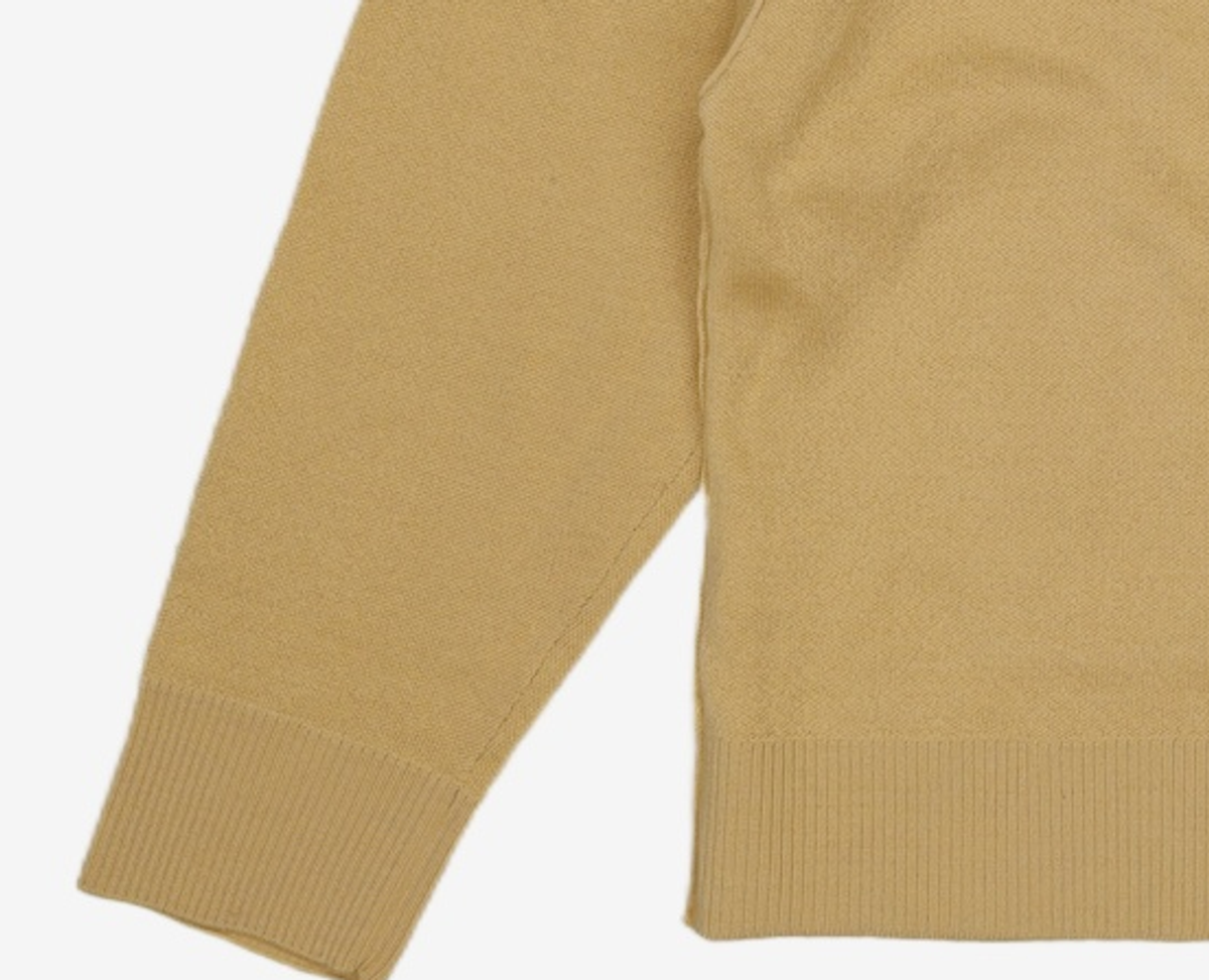우마뭉(UMARMUNG) Combed merino jacquard vneck cardigan_Bechamel L