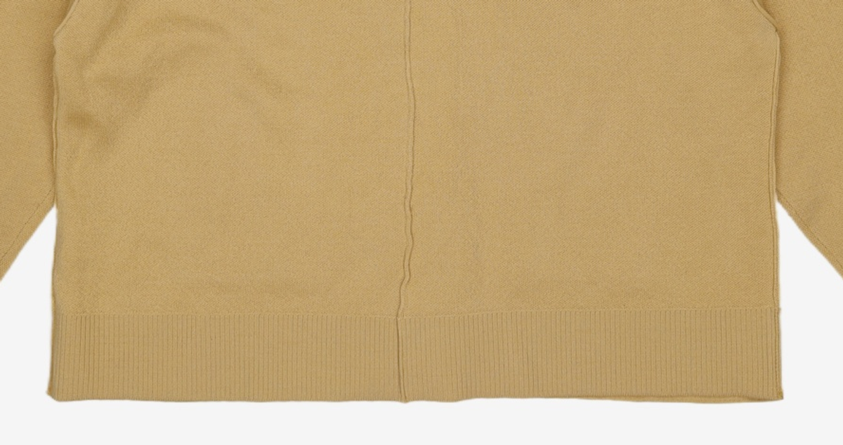 우마뭉(UMARMUNG) Combed merino jacquard vneck cardigan_Bechamel L