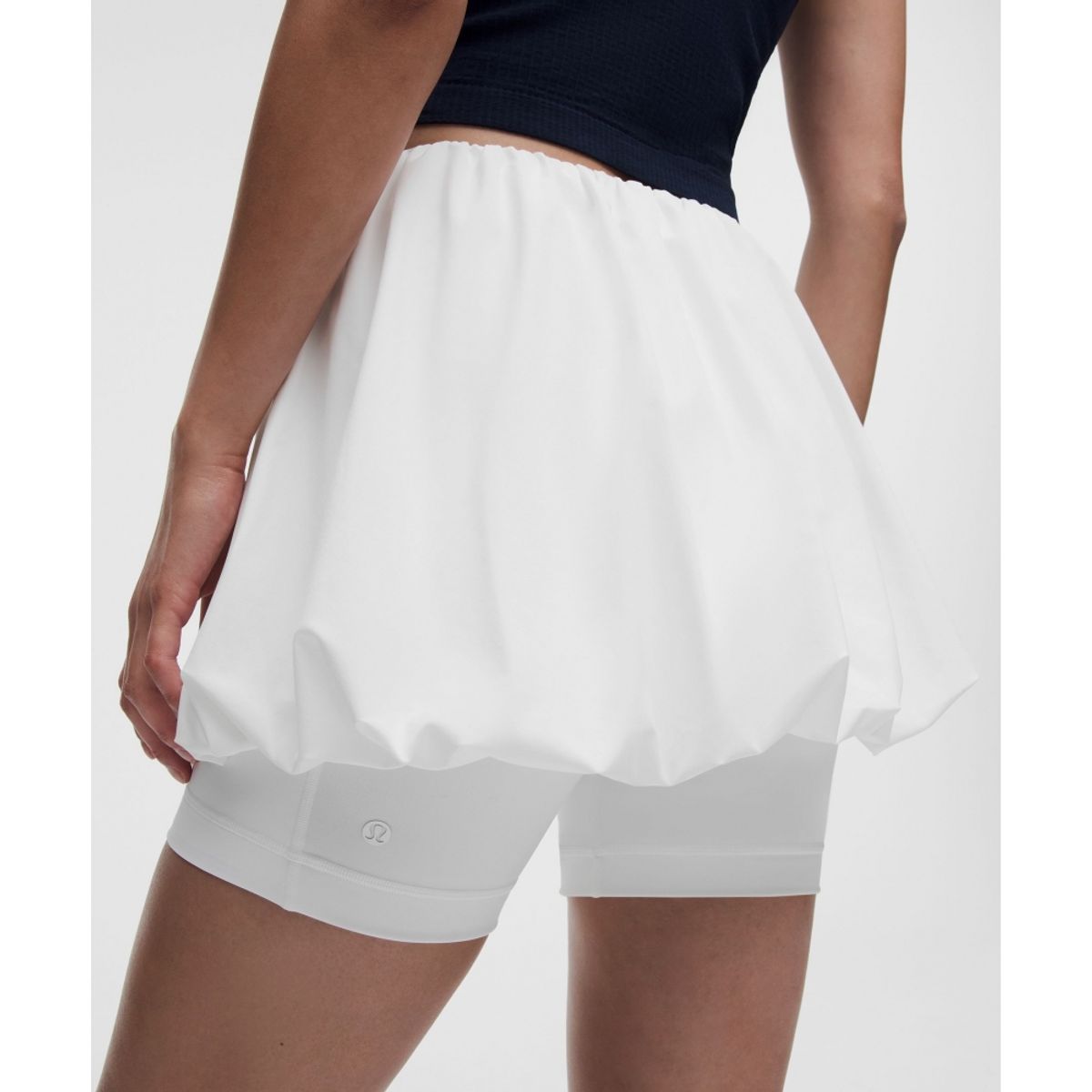 룰루레몬(LULULEMON) 버블 헴 하이라이즈 스코트  WHT