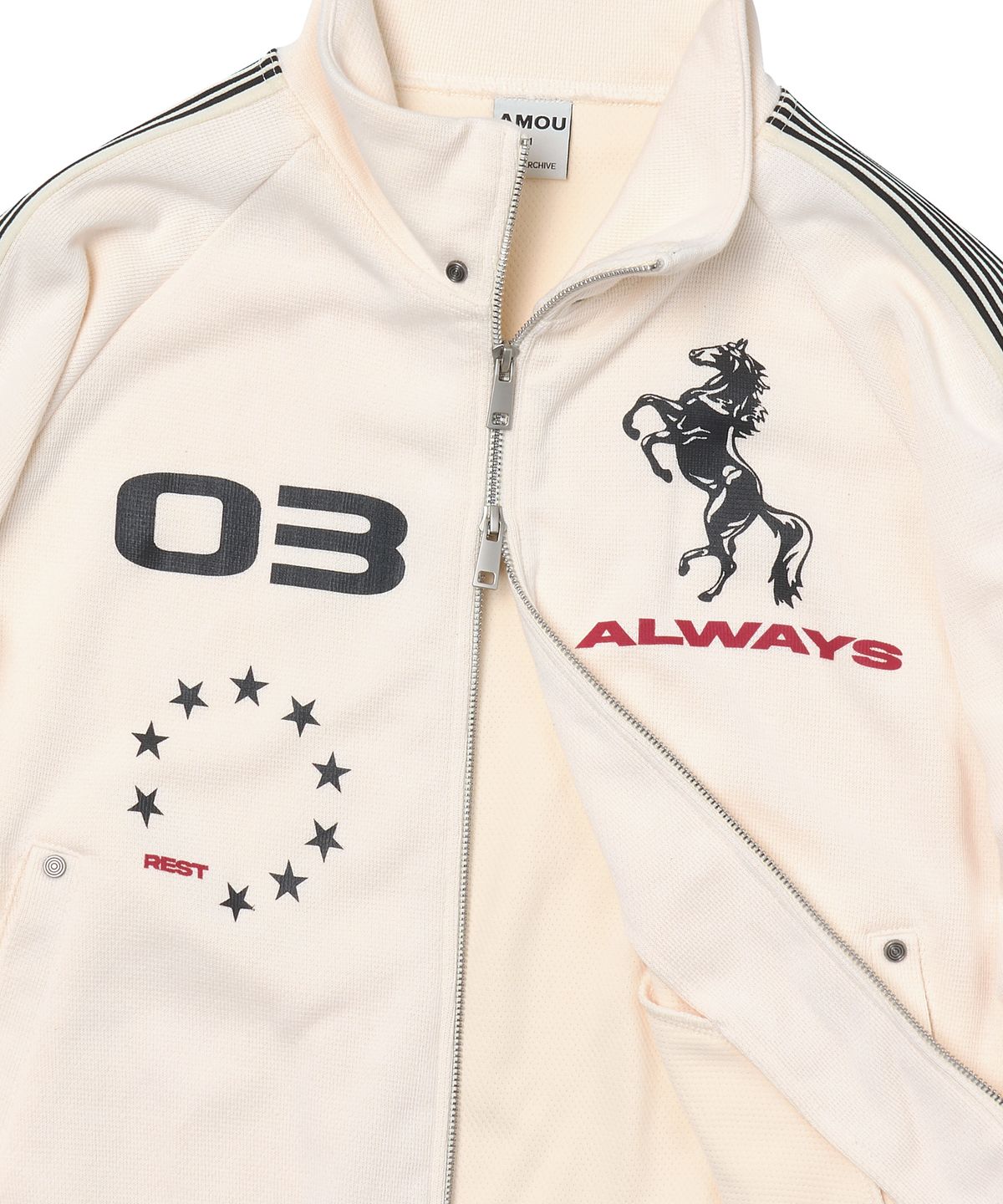 아모우(AMOU) AMOU Horse Track Jacket CREAM