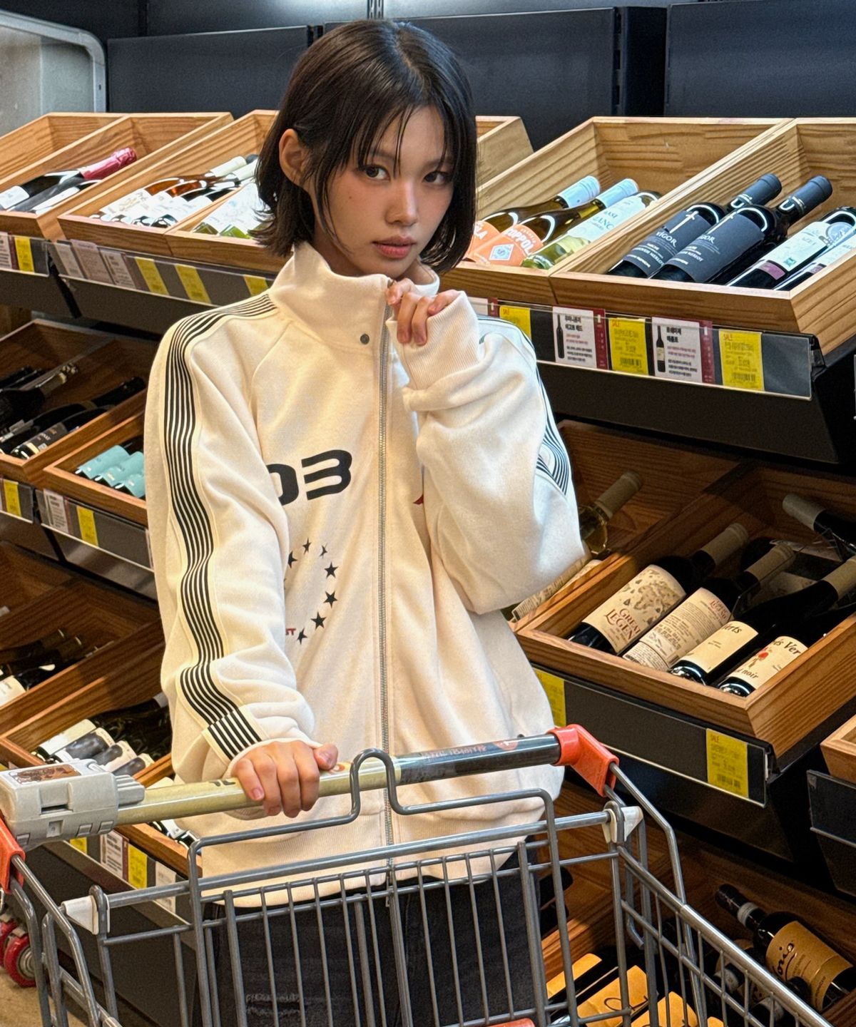 아모우(AMOU) AMOU Horse Track Jacket CREAM