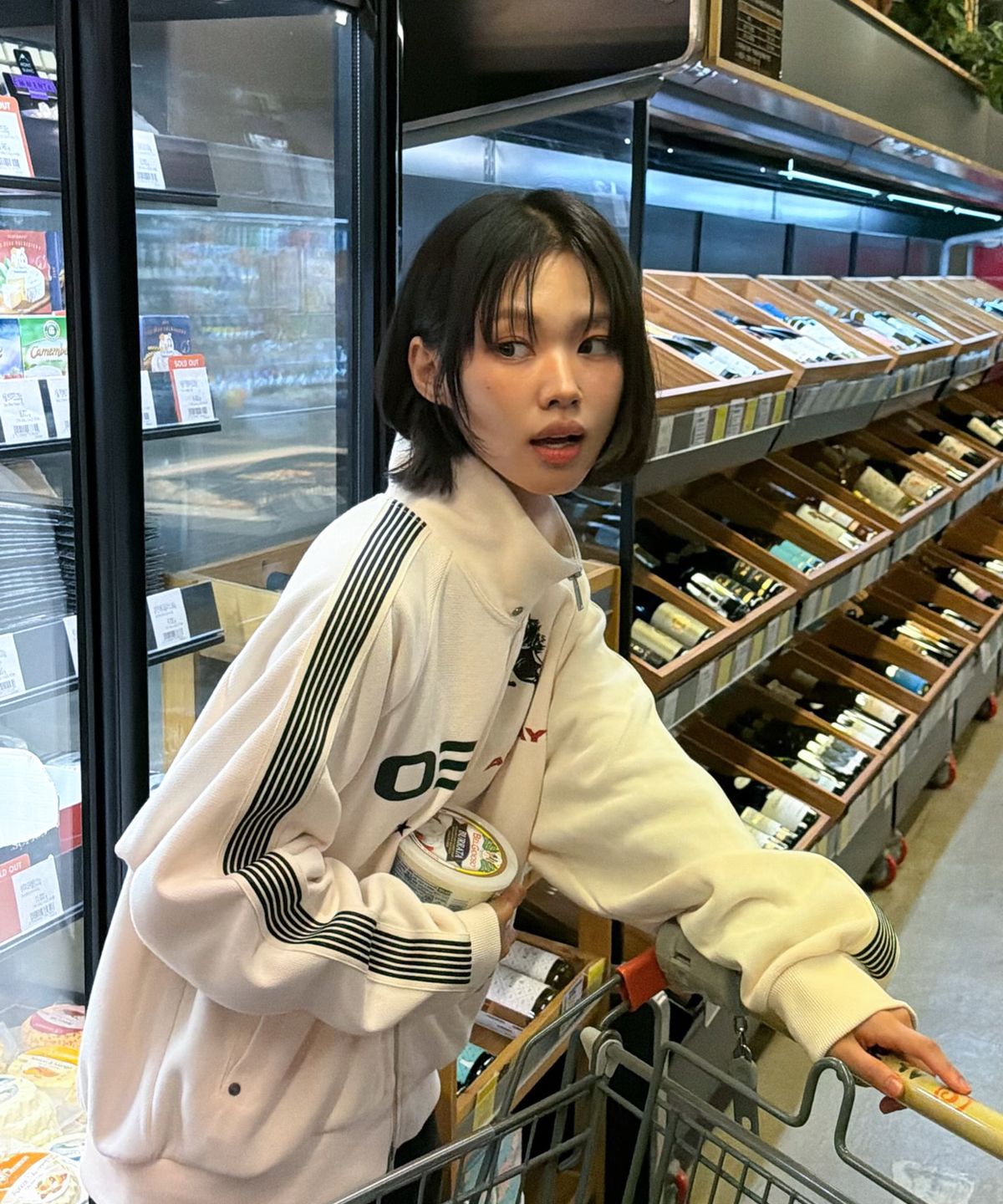 아모우(AMOU) AMOU Horse Track Jacket CREAM
