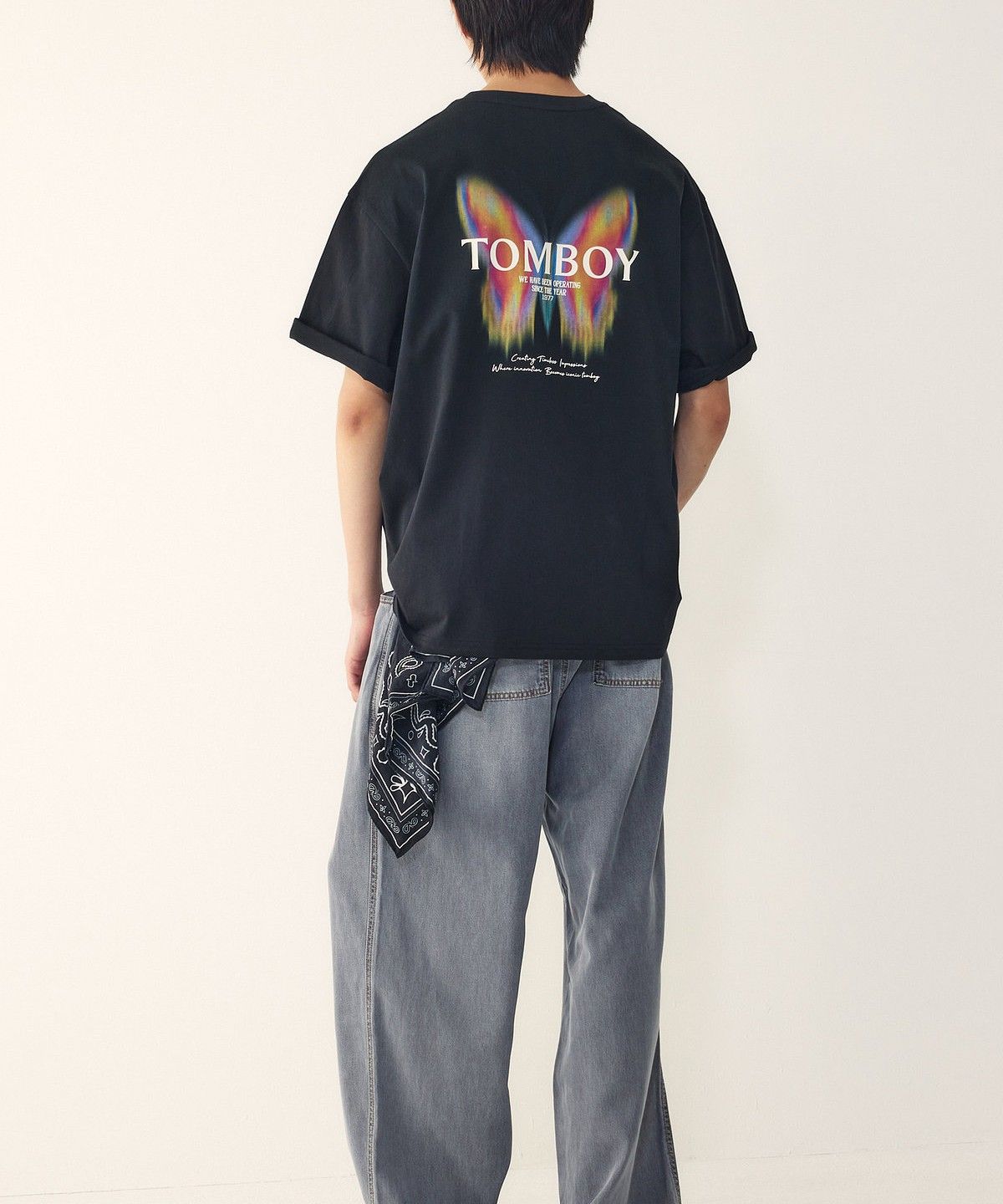 스튜디오 톰보이(STUDIO TOMBOY) [MEN] 리오셀 워시드 데님 밴딩 팬츠_그레이 9156362311