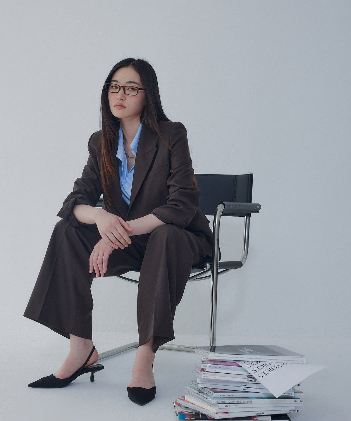 보브(VOICE OF VOICES) 포켓 디테일 세미 더블 자켓_브라운 7156310001
