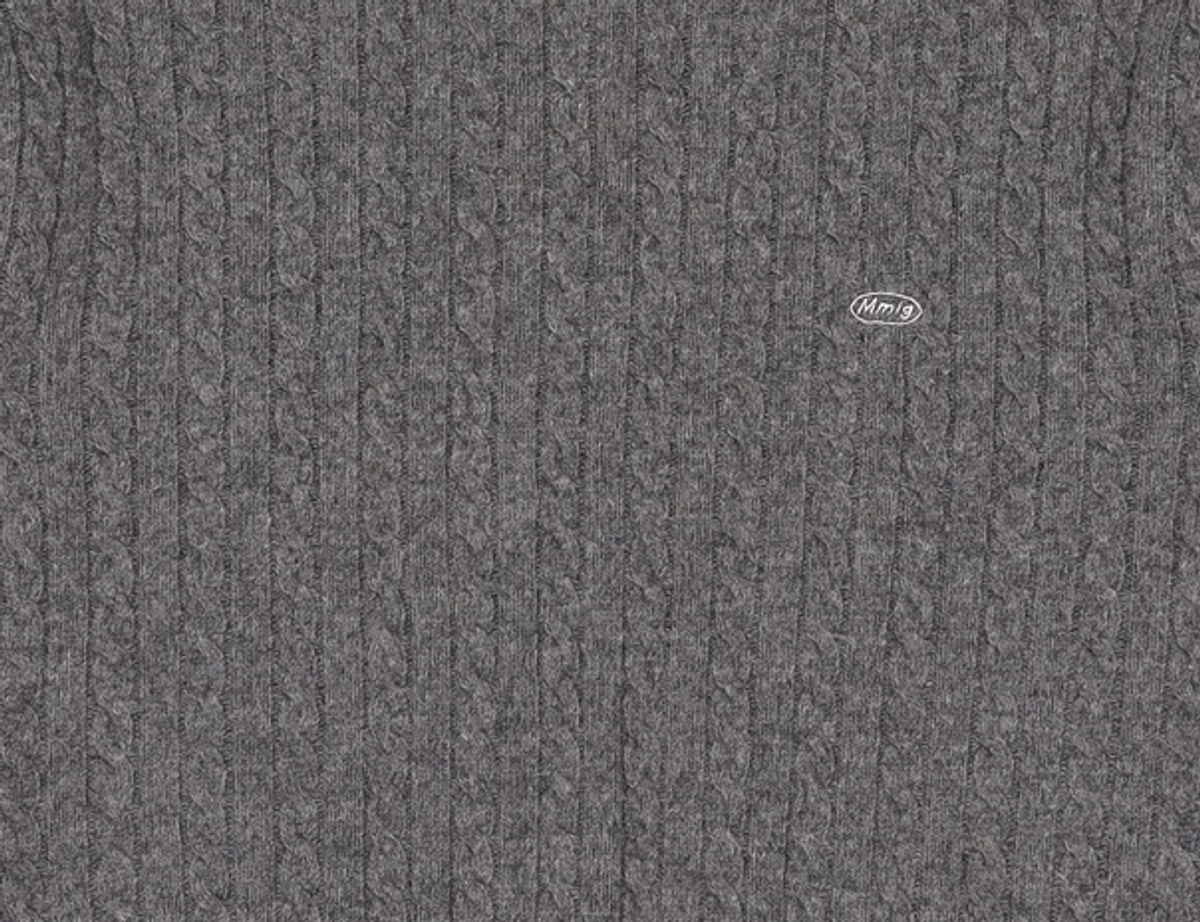 엠엠엘지(MMLG) [Mmlg] CABLE KNIT (CHARCOAL) XS