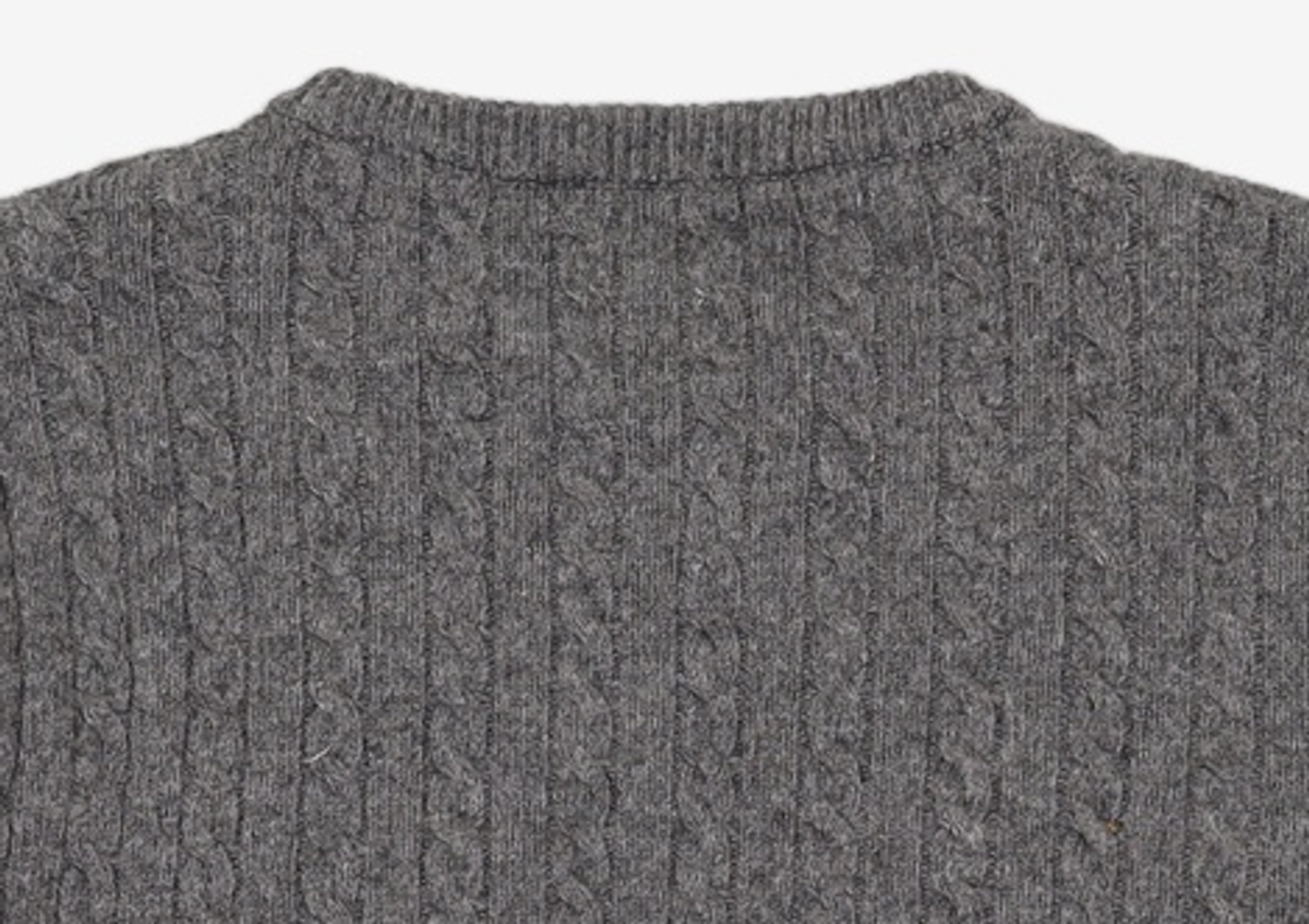 엠엠엘지(MMLG) [Mmlg] CABLE KNIT (CHARCOAL) XS