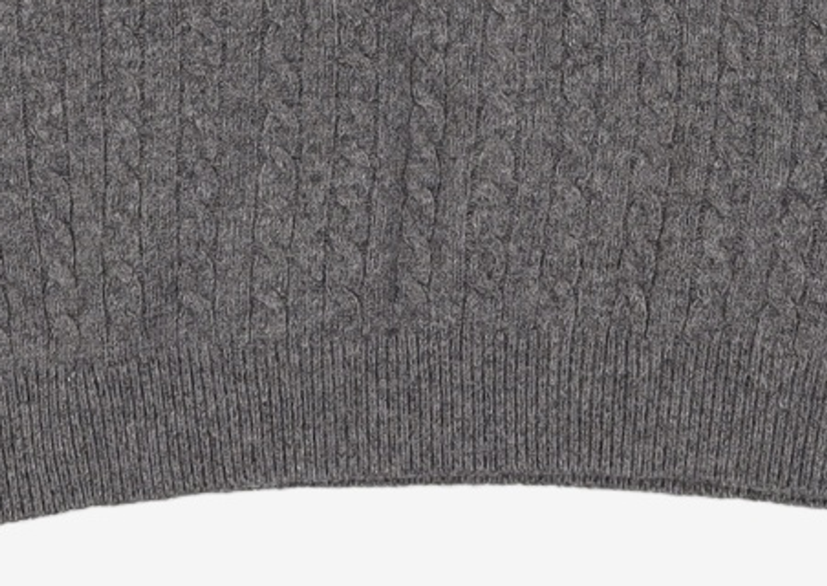 엠엠엘지(MMLG) [Mmlg] CABLE KNIT (CHARCOAL) XS