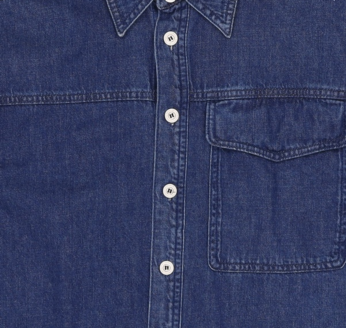 마리떼 프랑소와 저버(MARITHÉ + FRANҪOIS GIRBAUD) HALF SLEEVE DENIM SHIRT blue M