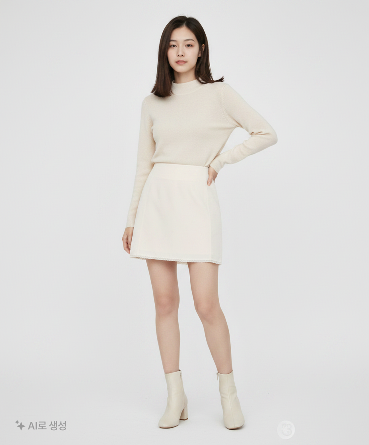 로우클래식(LOW CLASSIC) LACE MIDI SKIRT_WHITE_LC251SK03WH S