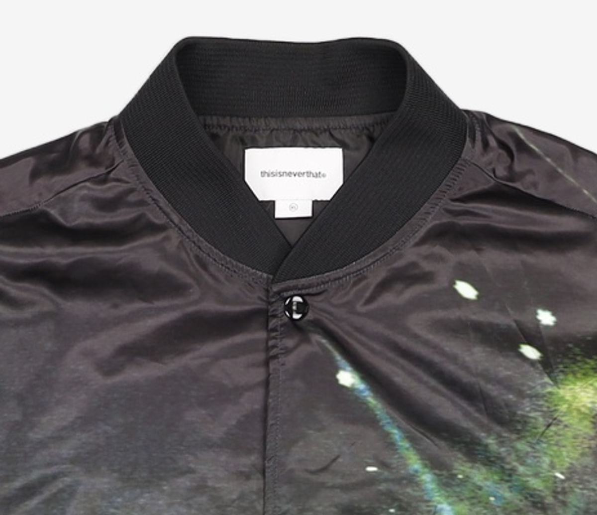 디스이즈네버댓(THISISNEVERTHAT) Flame Satin Jacket Black XL