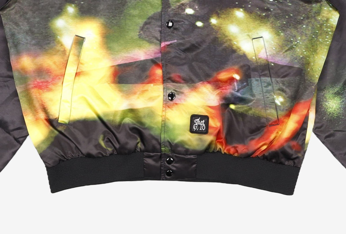 디스이즈네버댓(THISISNEVERTHAT) Flame Satin Jacket Black XL