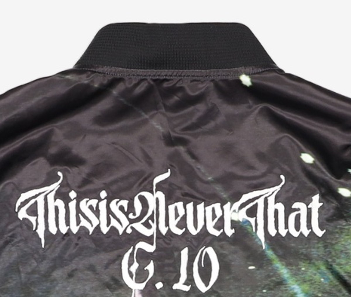 디스이즈네버댓(THISISNEVERTHAT) Flame Satin Jacket Black XL