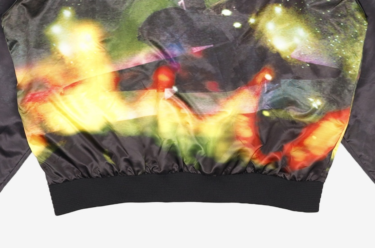 디스이즈네버댓(THISISNEVERTHAT) Flame Satin Jacket Black XL