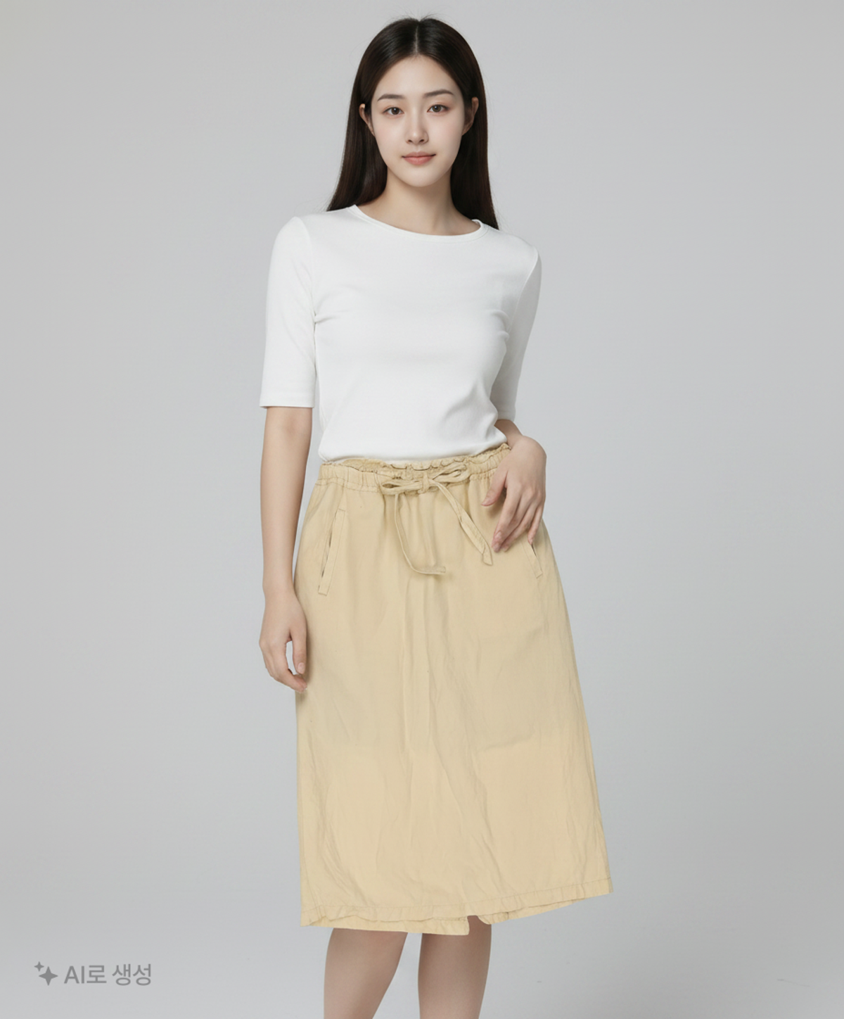 에이치커넥트(HCONNECT) 여성 린넨 밴딩 스커트(30270-152-409-52) 28