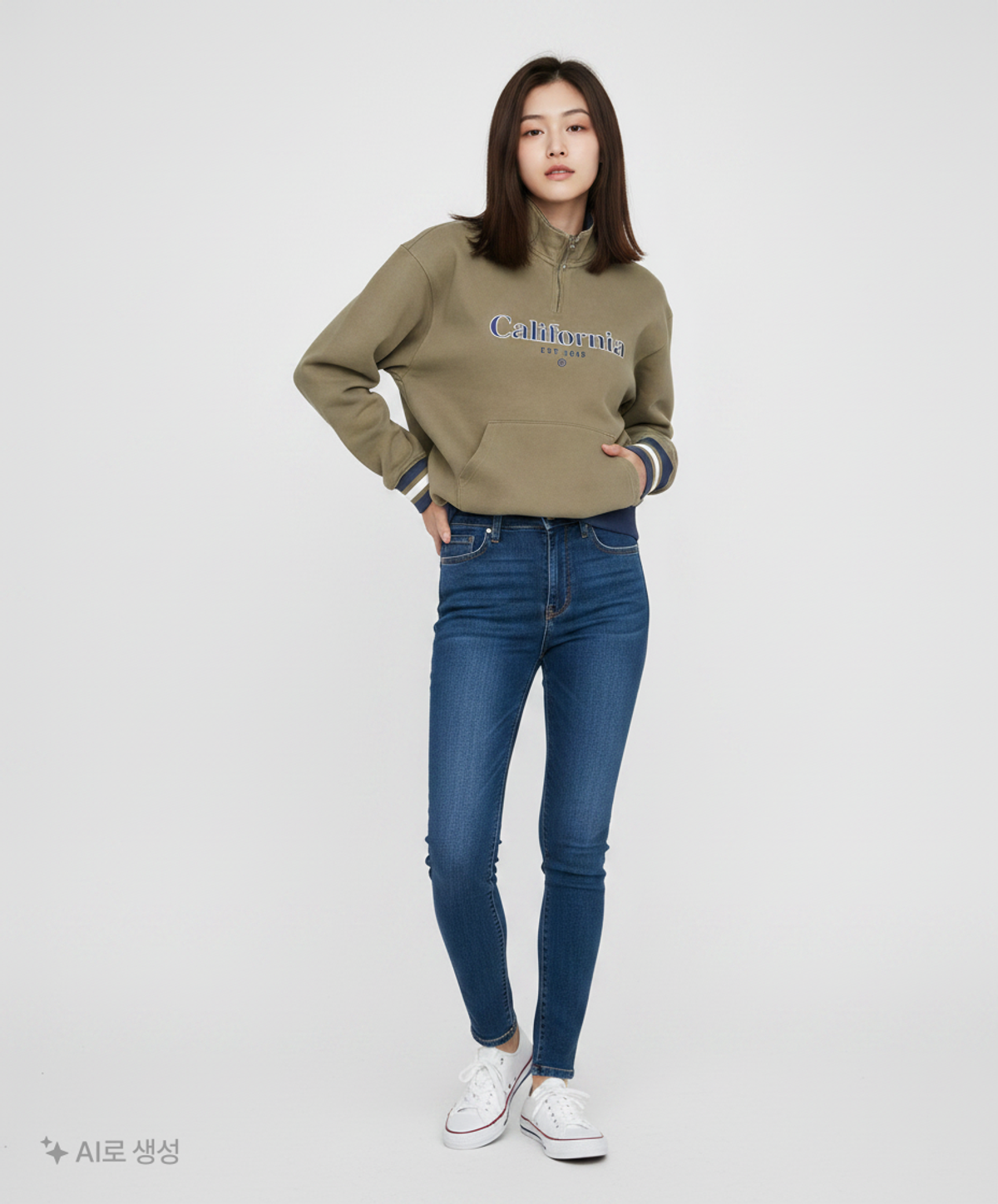 후아유(WHO.A.U) 레터 아노락 맨투맨 WHMWA4933U L