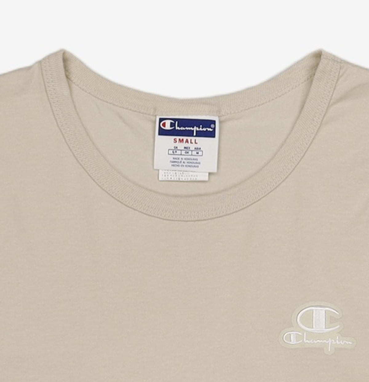 챔피온(CHAMPION) [US] C+Champion 로고 4.6oz Soft Light 반팔티셔츠 (IVORY) CKTS2E310IV S