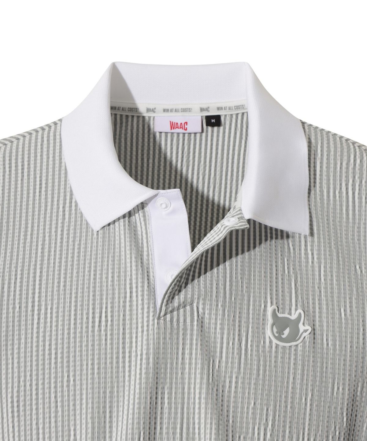 왁(WAAC) WAACKY Seersucker Polo WMTCM26304GYL