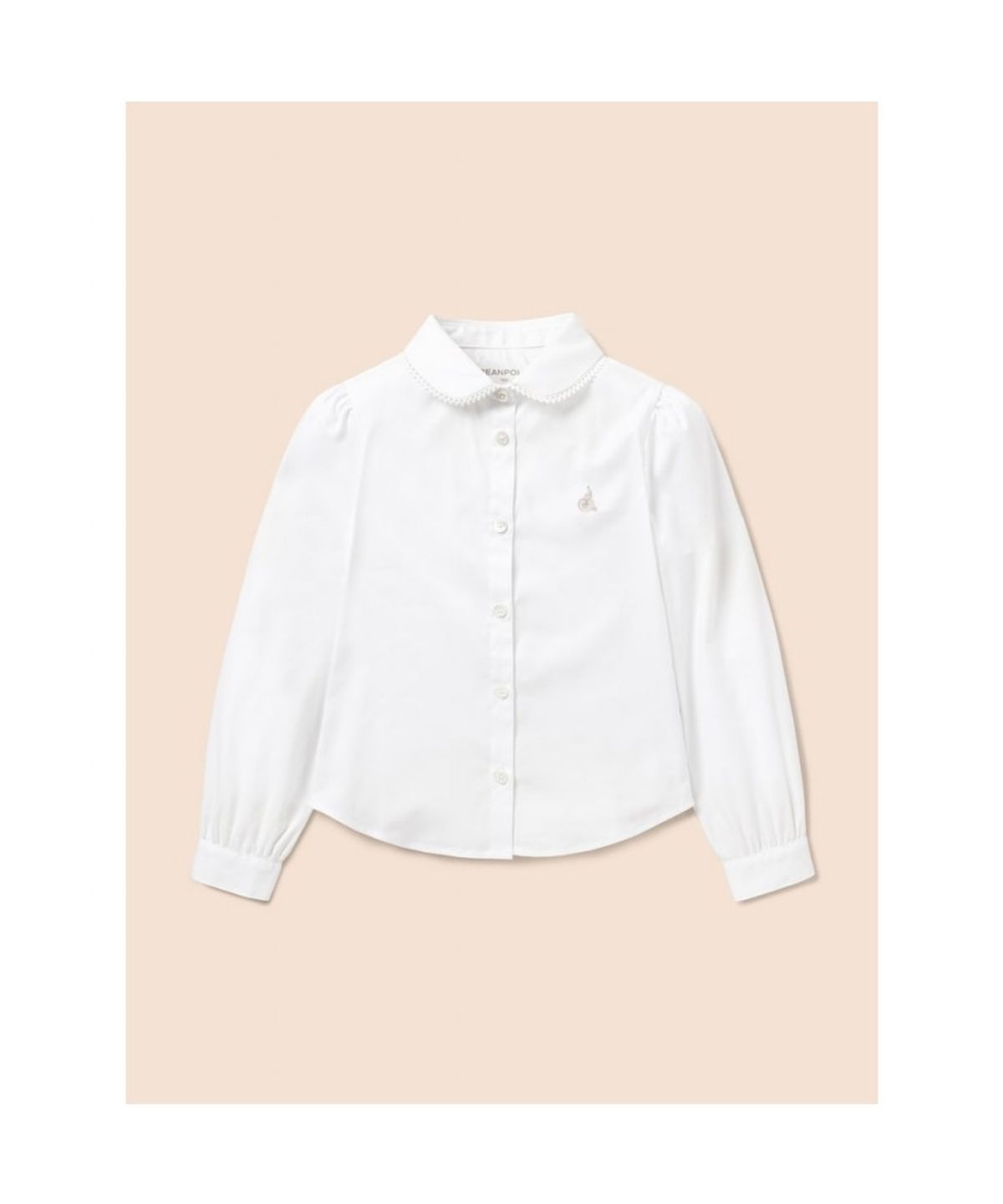 빈폴 키즈(BEANPOLE KIDS) [Essential] 여아 옥스포드 셔츠 & 리본타이 세트  화이트 (BI6764GE11)