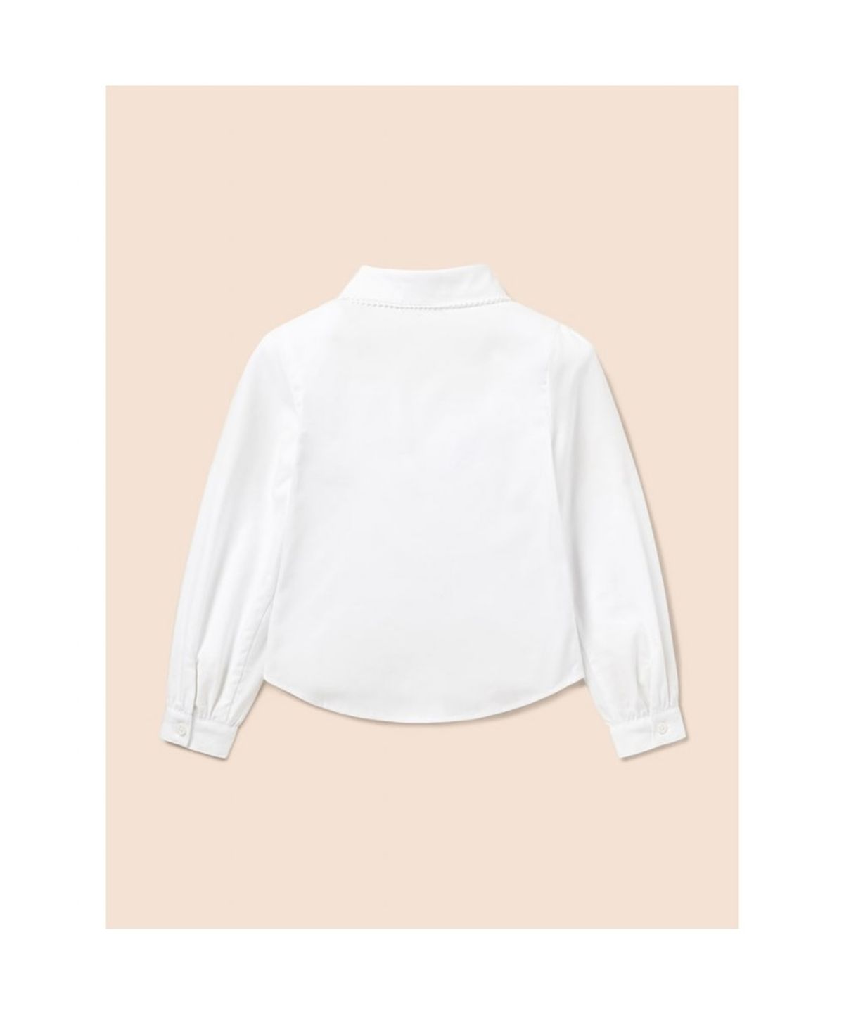 빈폴 키즈(BEANPOLE KIDS) [Essential] 여아 옥스포드 셔츠 & 리본타이 세트  화이트 (BI6764GE11)