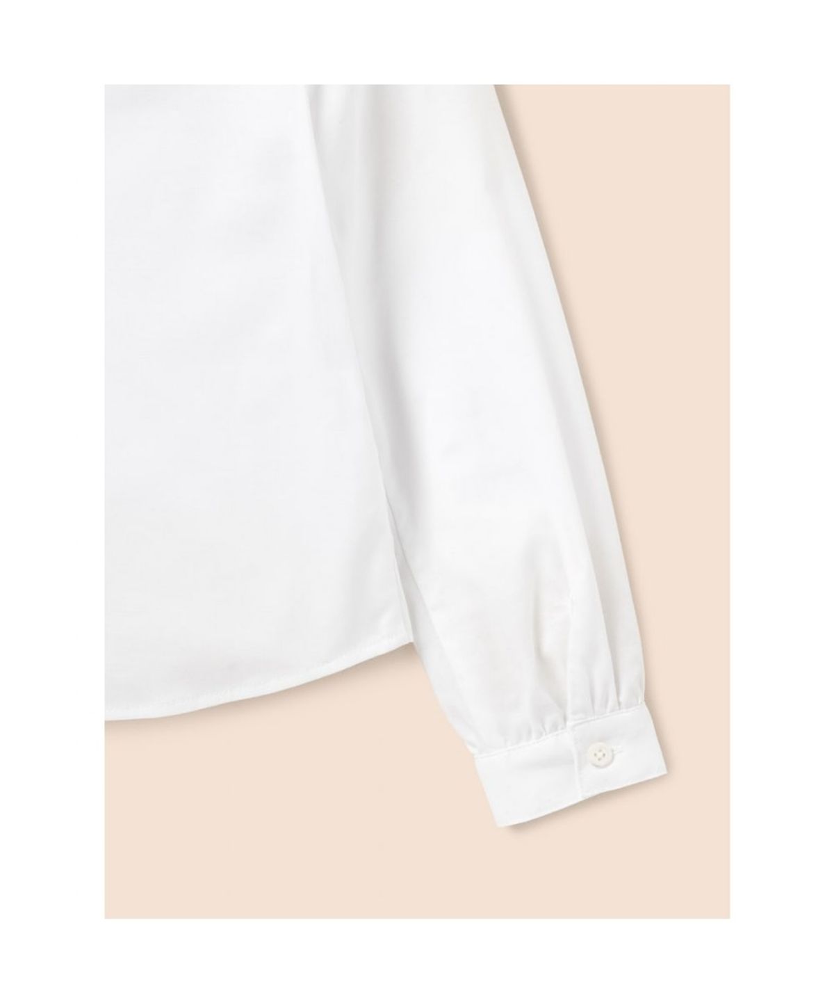 빈폴 키즈(BEANPOLE KIDS) [Essential] 여아 옥스포드 셔츠 & 리본타이 세트  화이트 (BI6764GE11)