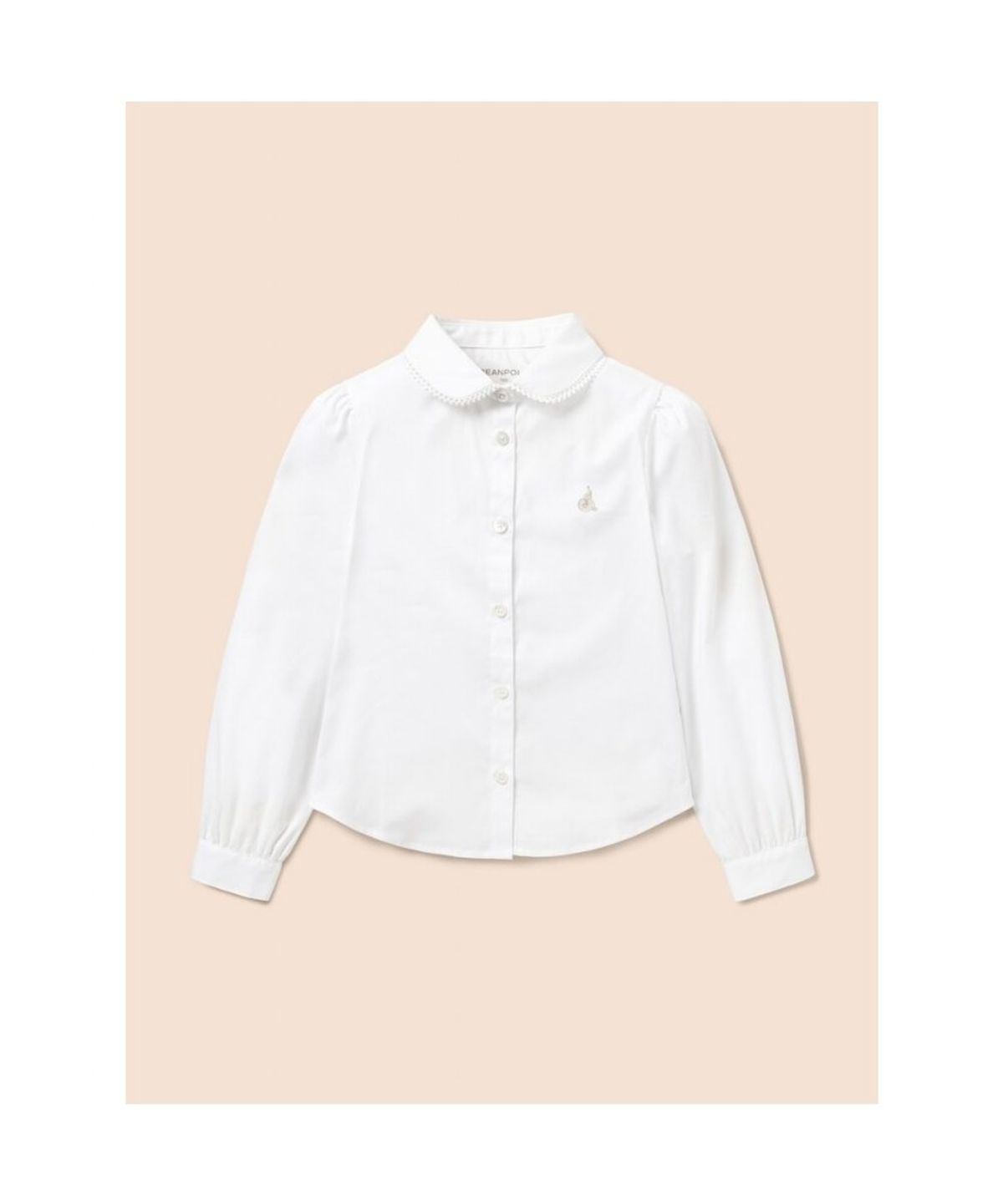 빈폴 키즈(BEANPOLE KIDS) [Essential] 여아 옥스포드 셔츠 & 리본타이 세트  화이트 (BI6764GE11)
