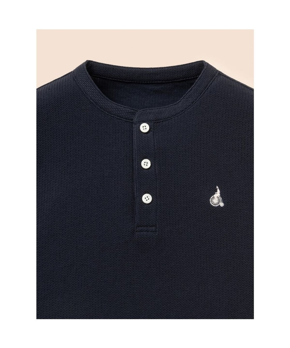 빈폴 키즈(BEANPOLE KIDS) 헨리넥 반팔 티셔츠  네이비 (BI6742U09R)