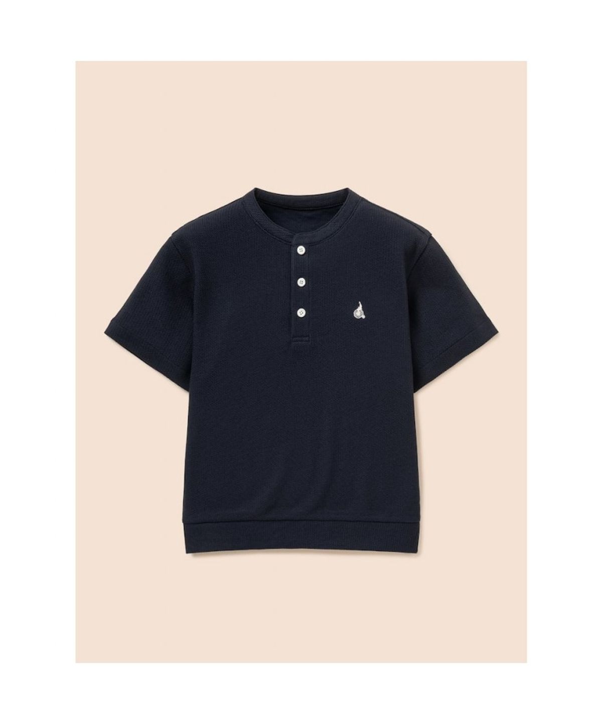 빈폴 키즈(BEANPOLE KIDS) 헨리넥 반팔 티셔츠  네이비 (BI6742U09R)