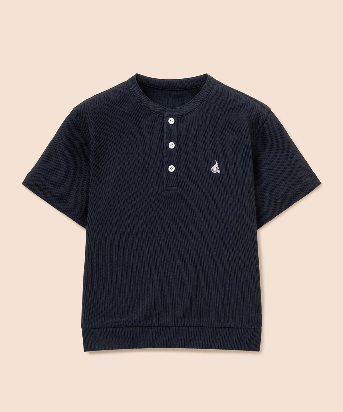 빈폴 키즈(BEANPOLE KIDS) 헨리넥 반팔 티셔츠  네이비 (BI6742U09R)