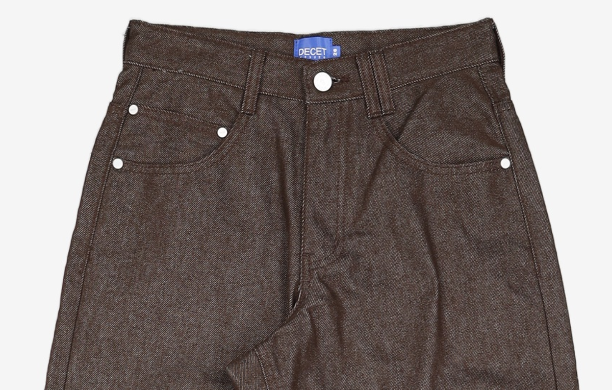 데케트(DECET) Mid Rise Wide Jeans DCPT027AshBlack 26