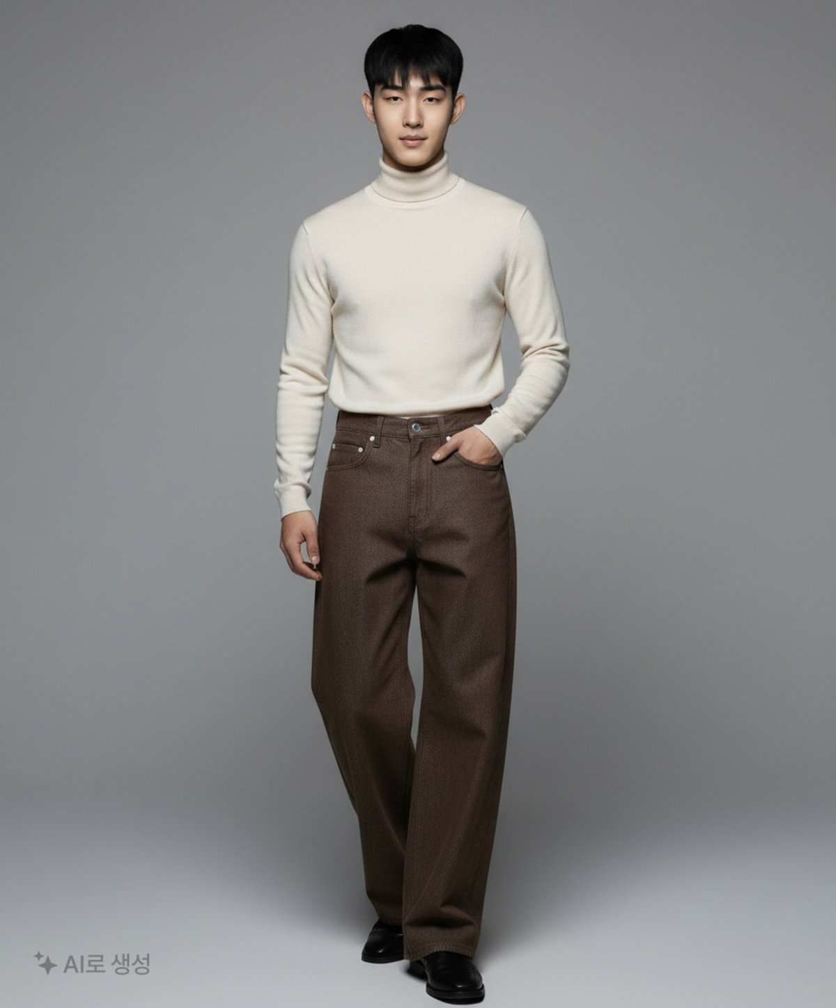 데케트(DECET) Mid Rise Wide Jeans DCPT027AshBlack 26