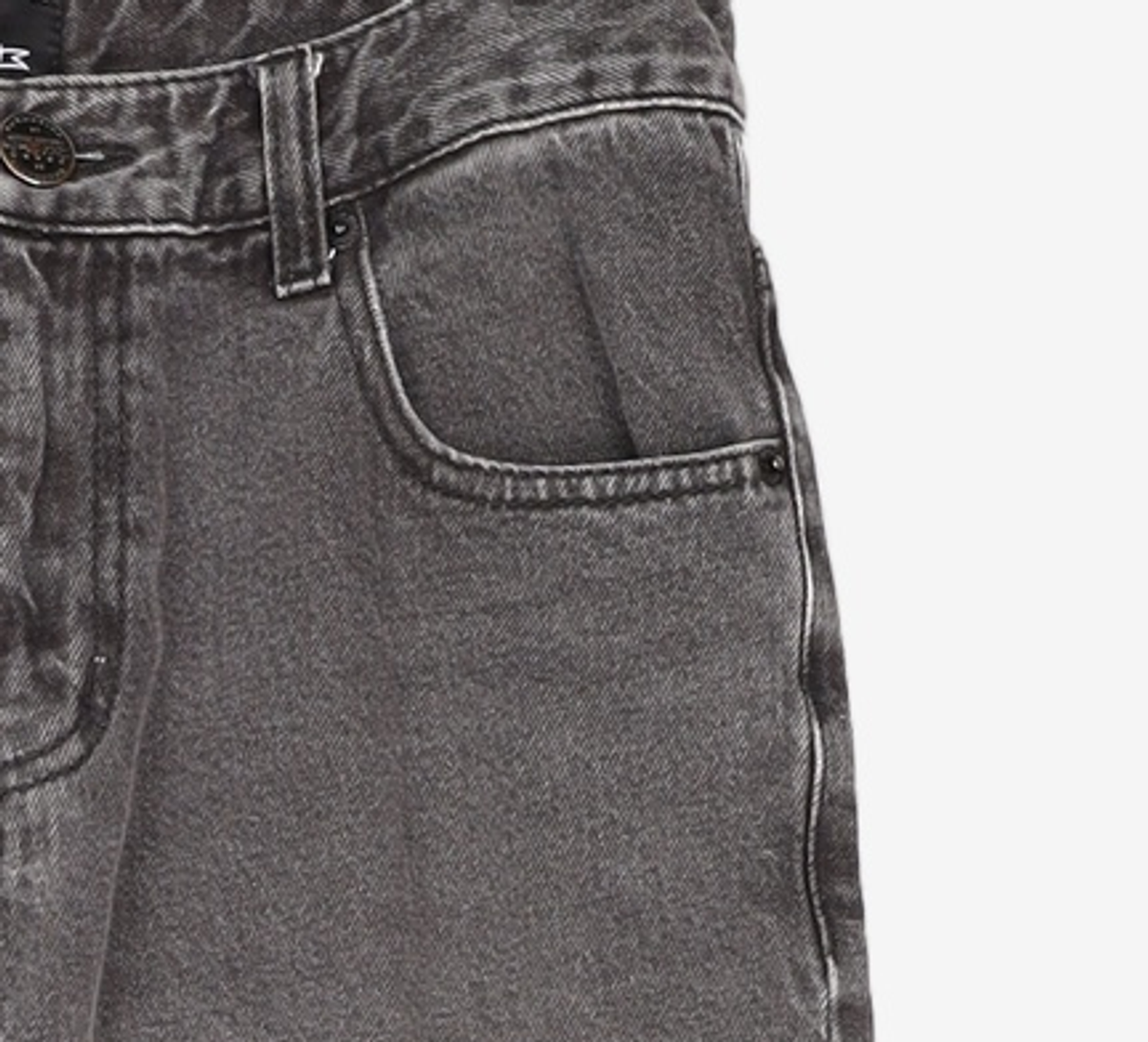 필드워커(FIELDWORKER) 스톤워싱그레이시데님 STONE-WASHED GREYISH WIDE FIT DENIM PANTS 0MM