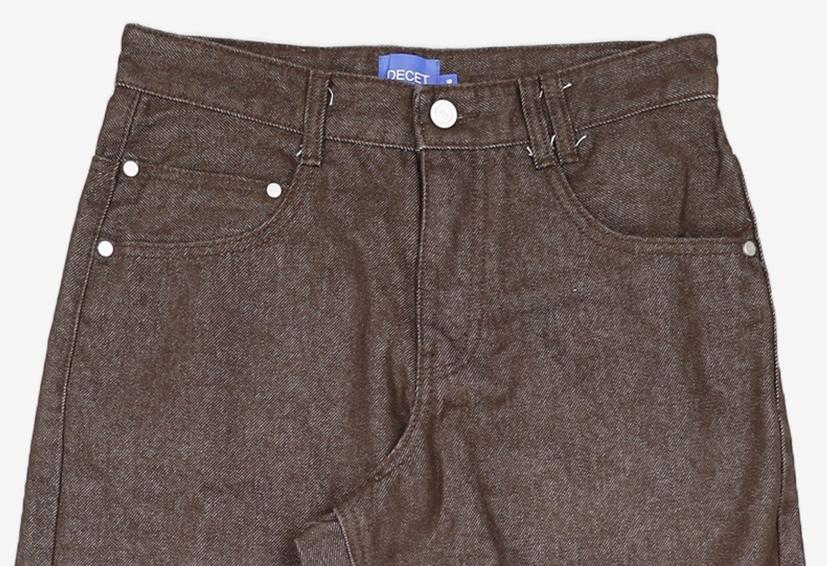 데케트(DECET) Mid Rise Wide Jeans DCPT027CPBrown 26