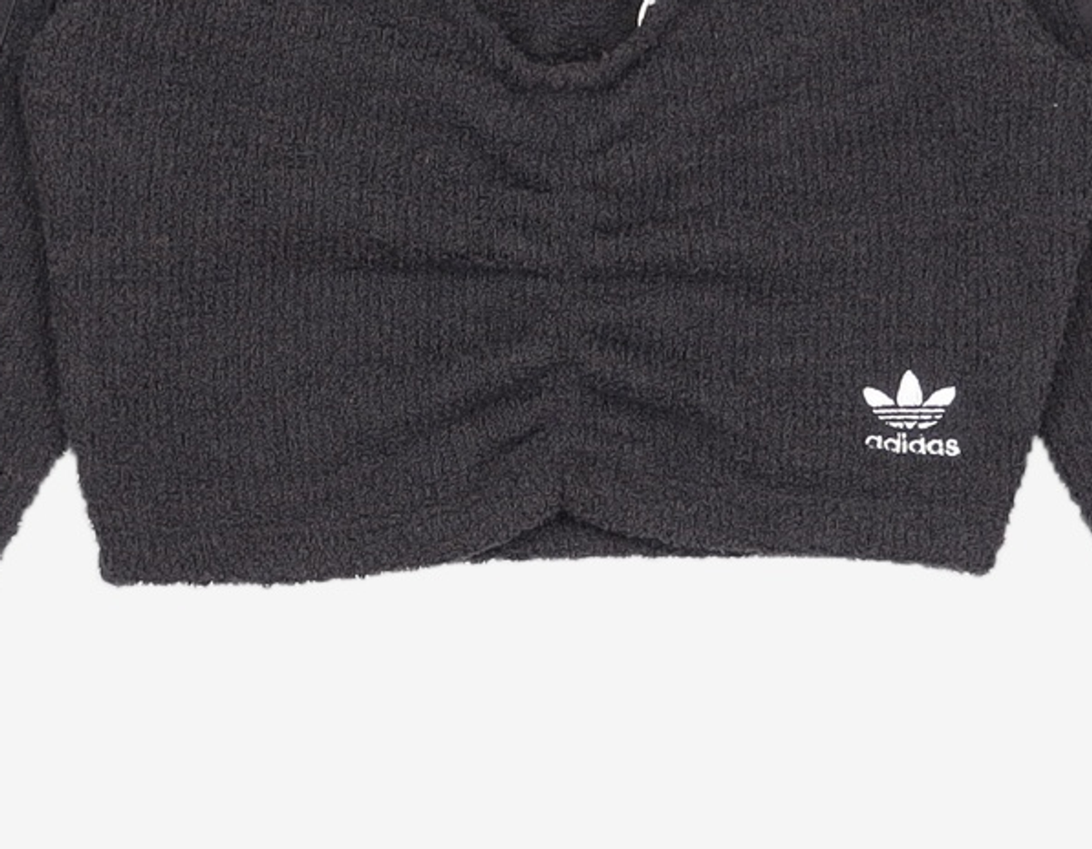 아디다스(ADIDAS) 부클레 크롭 탑 - 블랙 / H18834 XS